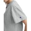 imageChampion Womens Classic Short Sleeve Graphic TShirt Loose Fit Script LogoOxford Gray Heather  Tonal Script Logo