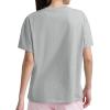 imageChampion Womens Classic Short Sleeve Graphic TShirt Loose Fit Script LogoOxford Gray Heather  Tonal Script Logo