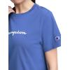 imageChampion Womens Classic Short Sleeve Graphic TShirt Standard Fit Script LogoCoastal Fjord