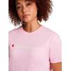 imageChampion Womens Classic Short Sleeve Graphic TShirt Standard Fit Script LogoRose Shadow