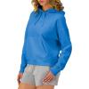 imageChampion Womens Pullover Fleece Hoodie Loose Fit Midweight Script Logo Available in Regular and PlusBlue Jay