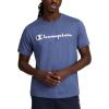 imageChampion Mens Classic Script Graphic Short Sleeve TShirt Standard Fit Tonal Logo Available in Regular and Big amp TallCoastal Fjord