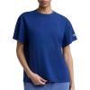 imageChampion Womens Classic Short Sleeve Graphic TShirt Loose Fit Script LogoBlue Depths  Tonal Script Logo