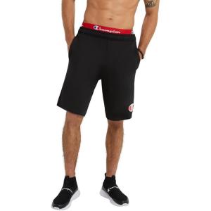 imageChampion Men Graphic Lounge ShortStandard Fit7 InseamScript LogoLightweight 100 Cotton JersyAvailable RegularBigTallBlack  C Logo