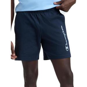 imageChampion Men Graphic Lounge ShortStandard Fit7 InseamScript LogoLightweight 100 Cotton JersyAvailable RegularBigTallDeep Navy