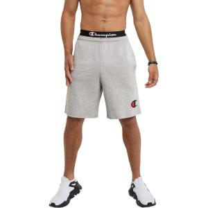 imageChampion Men Graphic Lounge ShortStandard Fit7 InseamScript LogoLightweight 100 Cotton JersyAvailable RegularBigTallOxford Gray C Logo