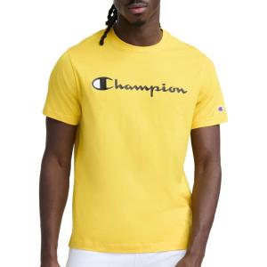 imageChampion Mens Classic Script Graphic Short Sleeve TShirt Standard Fit Tonal Logo Available in Regular and Big amp TallFreesia