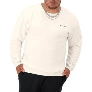 imageChampion Mens Crewneck Fleece Sweatshirt Standard Fit Midweight Script Logo Available in Regular and Big amp TallNatural Small Script