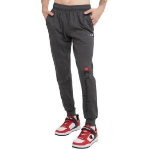 imageChampion Mens Graphic Fleece Joggers SweatpantStandard FitMidweight FleeceClassic Script LogoAvailable Regular Big TallGranite Gray Heather