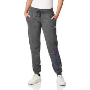 imageChampion Womens Joggers Fleece Joggers Comfortable Pants for Women 29 PlusGranite Heather  Classic Script Logo