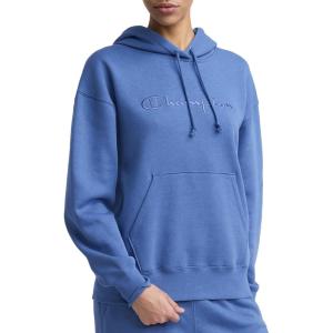 imageChampion Womens Pullover Fleece Hoodie Loose Fit Midweight Script Logo Available in Regular and PlusCoastal Fjord  Embroidered Script Logo