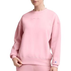 imageChampion Womens Sweatshirt Fleece Crewneck Sweatshirt Warm Sweatshirt for Women Plus Size AvailableRose Shadow  Tonal Script Logo