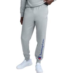 imageChampion Mens Graphic Fleece Joggers Sweatpants Standard Fit Midweight Fleece Classic Script Logo Available in Regular and Big amp Tall