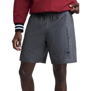 imageChampion Mens Graphic Lounge Shorts Standard Fit 7 Inch Inseam Script Logo Lightweight 100 Cotton Jersey Available in Regular and Big amp Tall