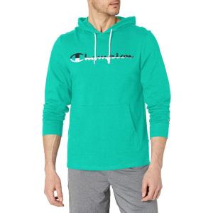 imageChampion Mens Long Sleeve Tshirt Hoodie Retired ColorsGreen Reef Split Script