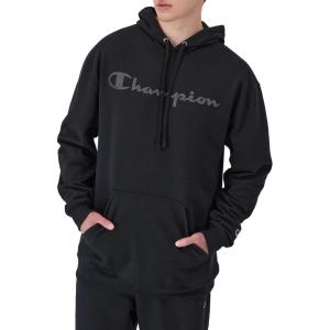 imageChampion Mens Pullover Graphic Fleece Hoodie Standard Fit Midweight Fleece Tonal Script Logo Available in Regular and Big amp Tall