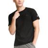 imageChampion Mens Classic Short Sleeve TShirt Standard Fit Midweight 100 Cotton Available in Regular and Big amp TallBlack  C Logo
