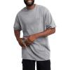 imageChampion Mens Classic Short Sleeve TShirt Standard Fit Midweight 100 Cotton Available in Regular and Big amp TallOxford Gray  C Logo