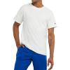 imageChampion Mens Classic Short Sleeve TShirt Standard Fit Midweight 100 Cotton Available in Regular and Big amp TallWhite  C Logo