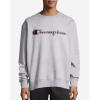 imageChampion Mens Mens Crewneck Fleece Sweatshirt Standard Fit Midweight C Logo Available in Regular and Big amp TallBlack Double Logo