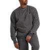 imageChampion Mens Mens Crewneck Fleece Sweatshirt Standard Fit Midweight C Logo Available in Regular and Big amp TallGranite Heather  C Logo