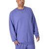 imageChampion Mens Mens Crewneck Fleece Sweatshirt Standard Fit Midweight C Logo Available in Regular and Big amp TallStone Crush Blue  C Logo