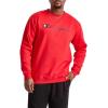 imageChampion Mens Mens Crewneck Fleece Sweatshirt Standard Fit Midweight C Logo Available in Regular and Big amp TallTeam Red Scarlet  Classic Script Logo