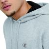imageChampion Mens Pullover Fleece Hoodie Standard Fit Midweight C Logo Available in Regular and Big amp TallPlatinum Silver Heather