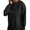 imageChampion Womens Crewneck Fleece Sweatshirt Loose Fit Midweight C Logo Available in Regular and PlusBlack  C Logo