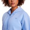 imageChampion Womens Full Zip Fleece Hoodie Loose Fit Midweight C Logo Available in Regular and PlusCoastal Fjord  C Logo