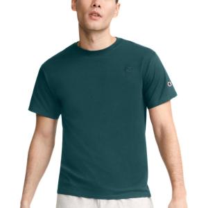 imageChampion Mens Classic Short Sleeve TShirt Standard Fit Midweight 100 Cotton Available in Regular and Big amp TallEmerald Allure