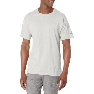imageChampion Mens Classic Short Sleeve TShirt Standard Fit Midweight 100 Cotton Available in Regular and Big amp TallPlatinum Silver Heather