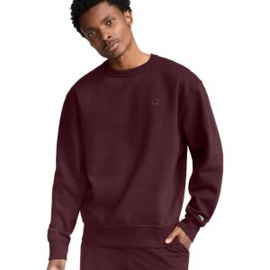 imageChampion Mens Mens Crewneck Fleece Sweatshirt Standard Fit Midweight C Logo Available in Regular and Big amp TallMaroon  C Logo
