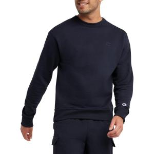 imageChampion Mens Mens Crewneck Fleece Sweatshirt Standard Fit Midweight C Logo Available in Regular and Big amp TallNavy  C Logo