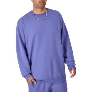 imageChampion Mens Mens Crewneck Fleece Sweatshirt Standard Fit Midweight C Logo Available in Regular and Big amp TallStone Crush Blue  C Logo