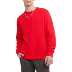 imageChampion Mens Mens Crewneck Fleece Sweatshirt Standard Fit Midweight C Logo Available in Regular and Big amp TallTeam Red Scarlet  C Logo