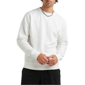 imageChampion Mens Mens Crewneck Fleece Sweatshirt Standard Fit Midweight C Logo Available in Regular and Big amp TallWhite  C Logo