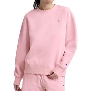 imageChampion Womens Crewneck Fleece Sweatshirt Loose Fit Midweight C Logo Available in Regular and PlusRose Shadow  C Logo