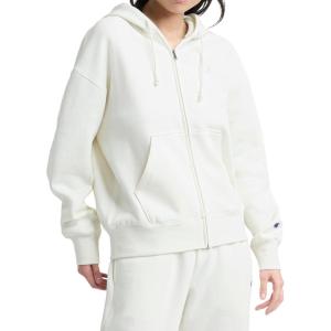 imageChampion Womens Full Zip Fleece Hoodie Loose Fit Midweight C Logo Available in Regular and PlusUnbleached Cotton  C Logo