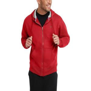 imageChampion mens Zipup Hoodie Comfortable Zipup Hoodie Sweatshirt for Men Reg Or Big amp TallTeam Red Scarlet  C Logo