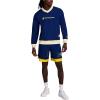 imageChampion Mens Lightweight VNeck Woven Pullover Standard Fit Script LogoBlue Depths