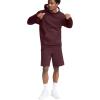 imageChampion Mens Lounge Shorts Standard Fit 9 Inch Inseam Lightweight 100 Cotton Available in Regular and Big amp TallMaroon