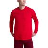 imageChampion Mens Classic Long Sleeve TShirt Standard Fit Script amp C Logo Available in Regular and Big amp TallTango Red
