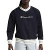imageChampion Mens Lightweight VNeck Woven Pullover Standard Fit Script LogoBlack