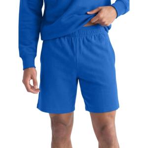 imageChampion Mens Lounge Shorts Standard Fit 9 Inch Inseam Lightweight 100 Cotton Available in Regular and Big amp TallNebulas Blue