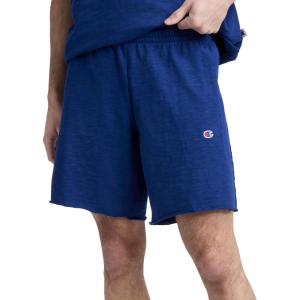 imageChampion Mens Modern Retro 100 Washed Cotton 9 Shorts Standard FitBlue Depths