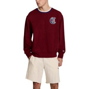 imageChampion Mens Modern Retro 100 Washed Cotton Crewneck Sweatshirt Standard FitPomegranate