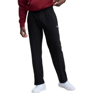imageChampion Mens OpenBottom Lounge Pants Standard Fit Lightweight 100 Cotton Available in Regular and Big amp TallBlack