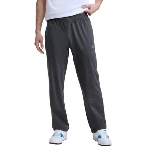 imageChampion Mens OpenBottom Lounge Pants Standard Fit Lightweight 100 Cotton Available in Regular and Big amp TallGranite Heather