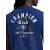 imageChampion Mens Classic Graphic Short Sleeve TShirt Standard Fit Champion Club GraphicsBlue Depths  Champion Club